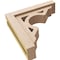 Ekena Millwork 4"W x 16"D x 16"H Thin Sheridan Rough Cedar Woodgrain TimberThane Corbel, Primed Tan CORUR04X16X16SHERCPR - alternate 4